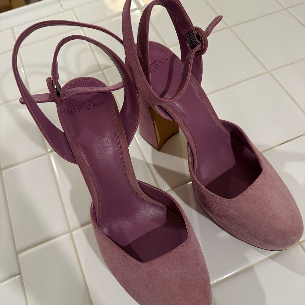 Alexandre Birman Purple Suede Heels - Picture 2 of 4